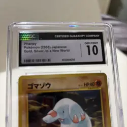 Phanpy 2000 Pokemon Japanese Gold, Silver to a New World Gem 💎 Mint 10 CGC Slab - Image 5