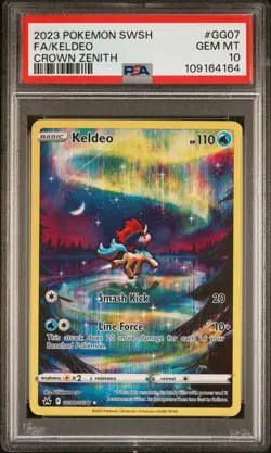 2023 POKEMON SWORD & SHIELD CROWN ZENITH #GG07 FULL ART/KELDEO PSA 10 - Image 1
