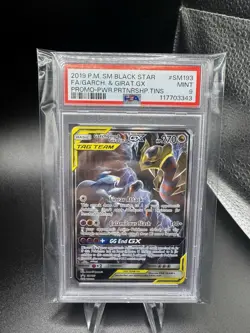 PSA 9 POKEMON GARCHOMP & GIRATINA GX - BLACK STAR PROMO #SM193 - Image 1