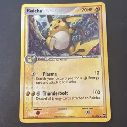 Raichu 12/108 Holo EX: Power Keepers Rare With swirl Pokemon TCG LP 2007 - Image 2