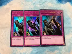 YUGIOH SOLEMN JUDGMENT ULTRA RARE EXC BLRR-EN100 x3 PLAYSET - Image 1