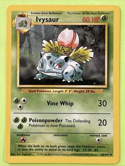 Ivysaur 030/102 Base Set Regular nice card never played - Image 1