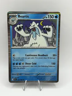 Pokemon TCG S&V Black Bolt BLK EN Beartic Card 026/086 Flare - Image 1