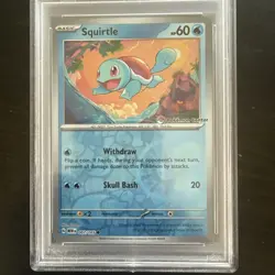 Squirtle 7 Scarlet Violet 151 Pokemon Center Stamp Promo Holo Pokemon Card - Image 1