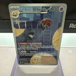 Pokemon TCG Team Rockets Orbeetle Destined Rivals 198/182 Illustration Rare Card - Image 1