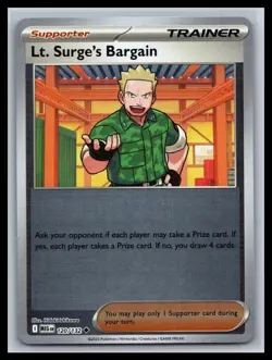 Lt. Surge's Bargain Reverse Holo Mega Evolutions #120/132 Pokemon Card - Image 1