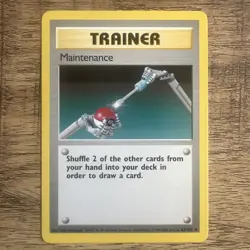 Pokemon TCG Trainer Card Maintenance 83/102 Base Set 4th Print NM 1999-2000 - Image 1