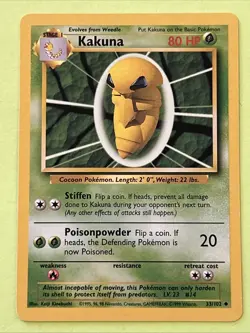 Kakuna 033/102 Base Set Regular nice card/never played - Image 1