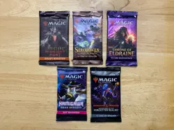 Lot Of 5 Magic The Gathering Booster Packs MTG - Image 1