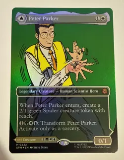 Peter Parker (0232) (Borderless) Marvel's Spider-Man Foil MTG - Image 1
