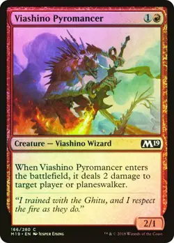 Core Set 2019 MTG FOIL Viashino Pyromancer Magic - Image 1