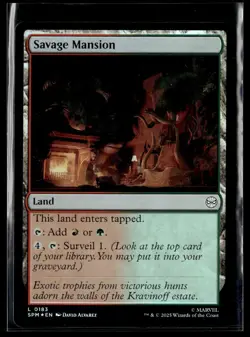 Savage Mansion - 0183 - L - Foil - Spider-Man - MTG - NM/M - Image 1