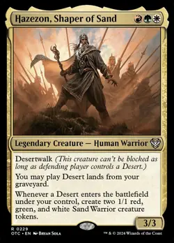 MTG Hazezon, Shaper of Sand ** Outlaws of Thunder Junction Commander ** English - Image 1