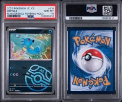 2025 POKEMON 151 CS HORSEA MASTER BALL REVERSE HOLO PSA 10 - Image 3