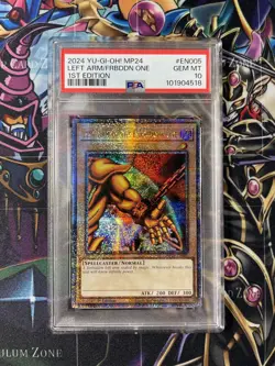Yugioh PSA 10 LEFT ARM OF THE FORBIDDEN ONE MP24-EN005 25TH ANNIVERSARY QCR - Image 1