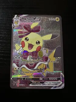 Pikachu Pop Pokemon Card VMAX ACG V Star Holo Cosplay - Image 1