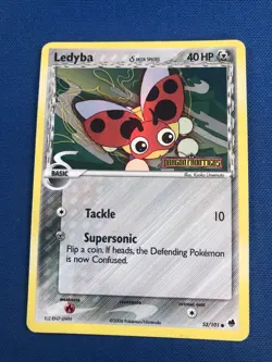 Ledyba 53/101 EX Dragon Frontiers Stamped Reverse Holo Pokemon Card TCG Ligt Ply - Image 1