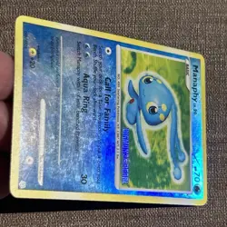 Manaphy 9/130 Diamond & Pearl Reverse Holo Stamped Pokemon Card Damaged HP - Image 5