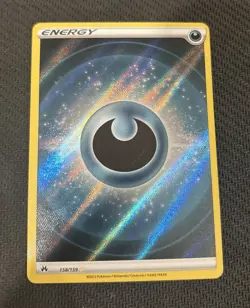 158/159 Darkness Energy - Crown Zenith - Holo - Ultra Rare - Pokemon Card TCG - Image 1