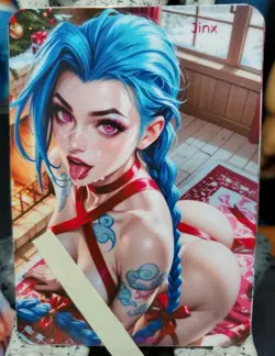 1/1 Only 1 Made Jinx Christmas NSFW Topless Arcane Legends Lonestar Customs Card - Image 1