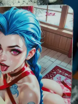 1/1 Only 1 Made Jinx Christmas NSFW Topless Arcane Legends Lonestar Customs Card - Image 3