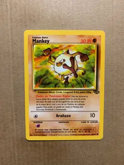 SPANISH Mankey 55/64 Jungle Set - Common Pokemon Card - NM - Image 1