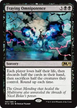 Fraying Omnipotence x1 NM Magic the Gathering 1x Magic 2019 mtg card - Image 1