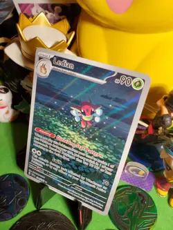 Pokemon TCG Ledian 144/142 NM/M Stellar Crown Holo Card Full Art Illustration - Image 3