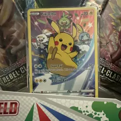 Pokemon Sword & Shield Figure Collection Box 4 Booster Packs Pikachu Promo Card - Image 2