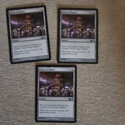 Magic The Gathering Mtg Uncommon M13 Clock of Omens Artifact Card Lot X3 - Image 1