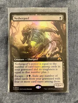MTG Nethergoyf #0454 Foil Extended Art Mythic Modern Horizons 3 - Image 1