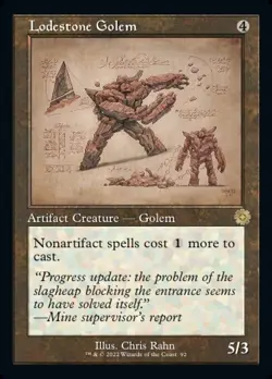 Lodestone Golem x1 1x FOIL Retro Schematic The Brothers' War NM MTG - Image 1