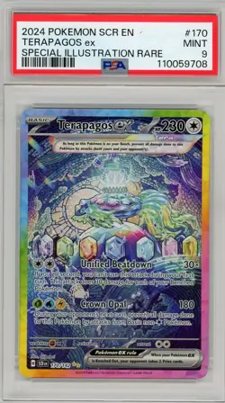 PSA 9 2024 Pokemon Terapagos ex 170 Stellar Crown Holo Special Illustration - Image 1
