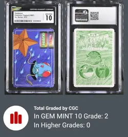 CGC 10 Tentacool Pokemon Topsun (1997) Vs. Series - 072 POP 2! - Image 1