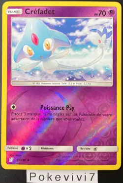 Carte Pokemon CREFADET 85/236 REVERSE Soleil et Lune 11 SL11 FR NEUF - Image 1