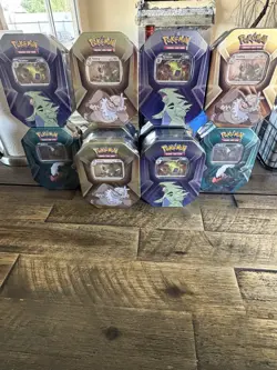10 x Triple Whammy Collector Sealed Tins Pokemon TCG Walgreens - Image 1