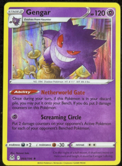 Pokemon - Gengar 066/196 - Deck Exclusive Rare -Non Holo - Lost Origins - NM/M - Image 1