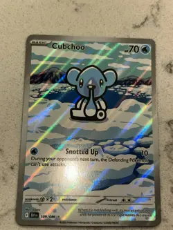 Pokemon TCG Cubchoo Illustration Rare Black Bolt 109/086 - Image 1