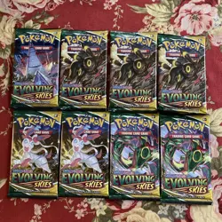 Pokemon Evolving Skies ETB Boosters X8 - Image 1