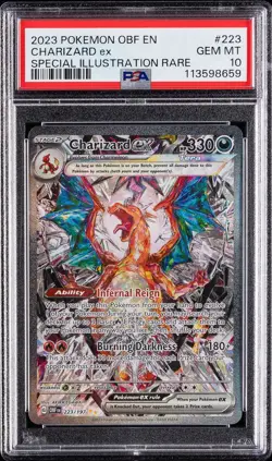 Pokemon Charizard EX 223/197 Scarlet Violet Obsidian Flames PSA 10 - Image 1