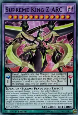 LED6-EN054 SUPREME KING Z-ARC COMMON 1ST EDITION YuGiOh CARD - Image 1