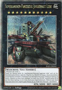 yugioh Superkanonen Panzerzug Juggernaut Liebe RA03-DE041 V2 QUARTER CENTURY DE - Image 1