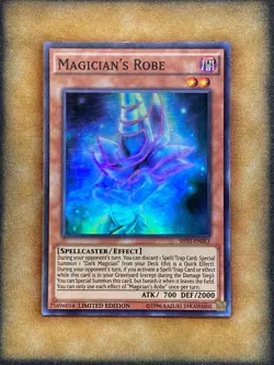 Yugioh Magician’s Robe SHVI-ENSE3 Super Rare Limited Edition NM - Image 1