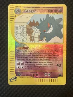 Pokemon Gengar Card 10/144 Skyridge Reverse Holo Rare, WOTC 2003 - Image 1