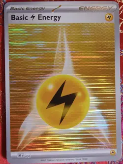 Hologram Foil Basic Lightning Energy SVEen #020 Pokemon TCG rare card - Image 1