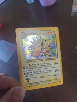MP - Jolteon Holo Rare 4/64 Jungle Set Pokemon Card WOTC Unlimited 1999 TCG - Image 3