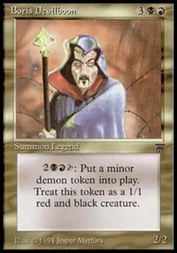 MTG English Boris Devilboon NM Normal Legends - Image 1