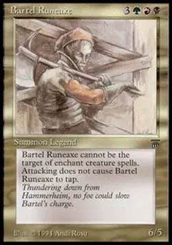 MTG English Bartel Runeaxe NM Normal Legends - Image 1