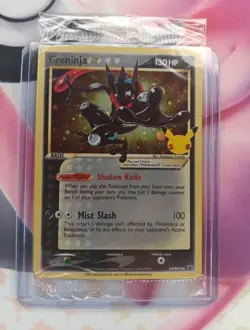 SEALED Greninja Gold Star SWSH144 Celebrations Promo Holo Pokemon Card one swirl - Image 1