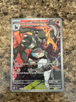 Pokemon TCG Destined Rivals Team Rockets Houndoom Card 191/182 IR NM - Image 1